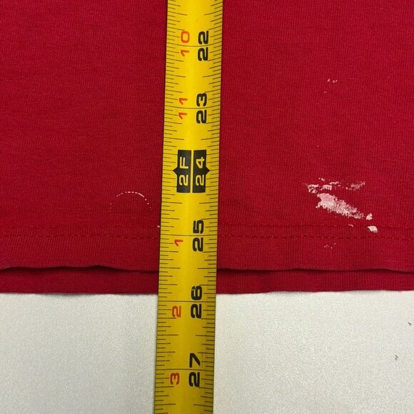 Vintage Los Angeles Fire Fighter T Shirt Mens Medium Red Short Sleeve Y2K - Picture 12 of 13